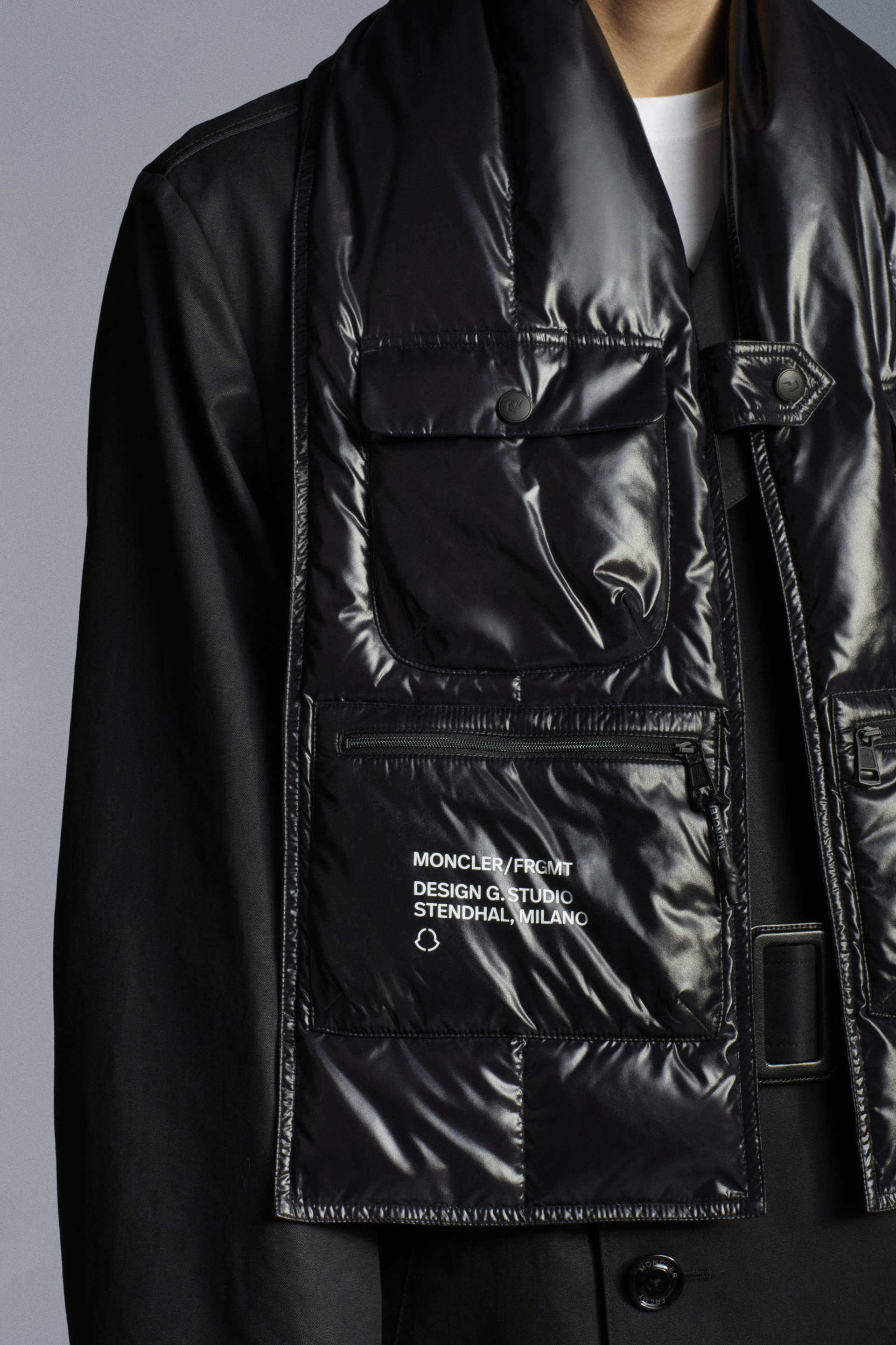 衬垫围巾黑色– 7 Moncler Frgmt Hiroshi Fujiwara – Genius | Moncler 
