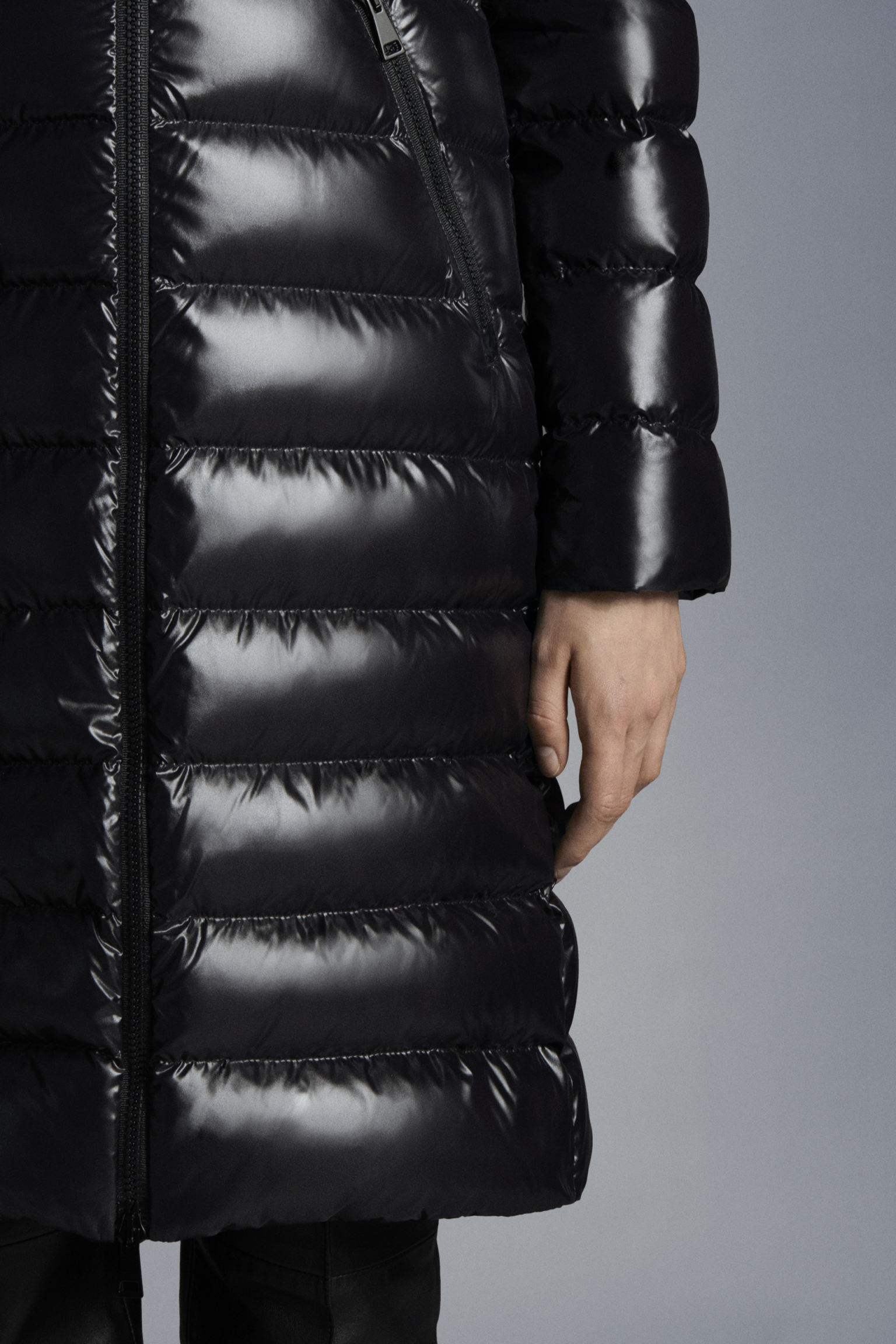 moka 长款羽绒夹克 黑色 – 长款羽绒服 – 女装 | moncler 盟可睐