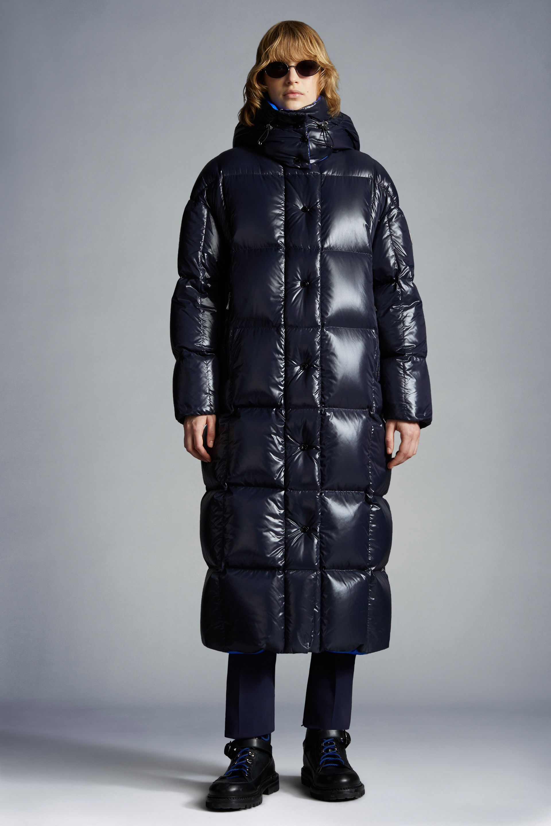 Parnaiba 长款羽绒夹克午夜蓝– 长款羽绒服– 女装| Moncler 盟可睐