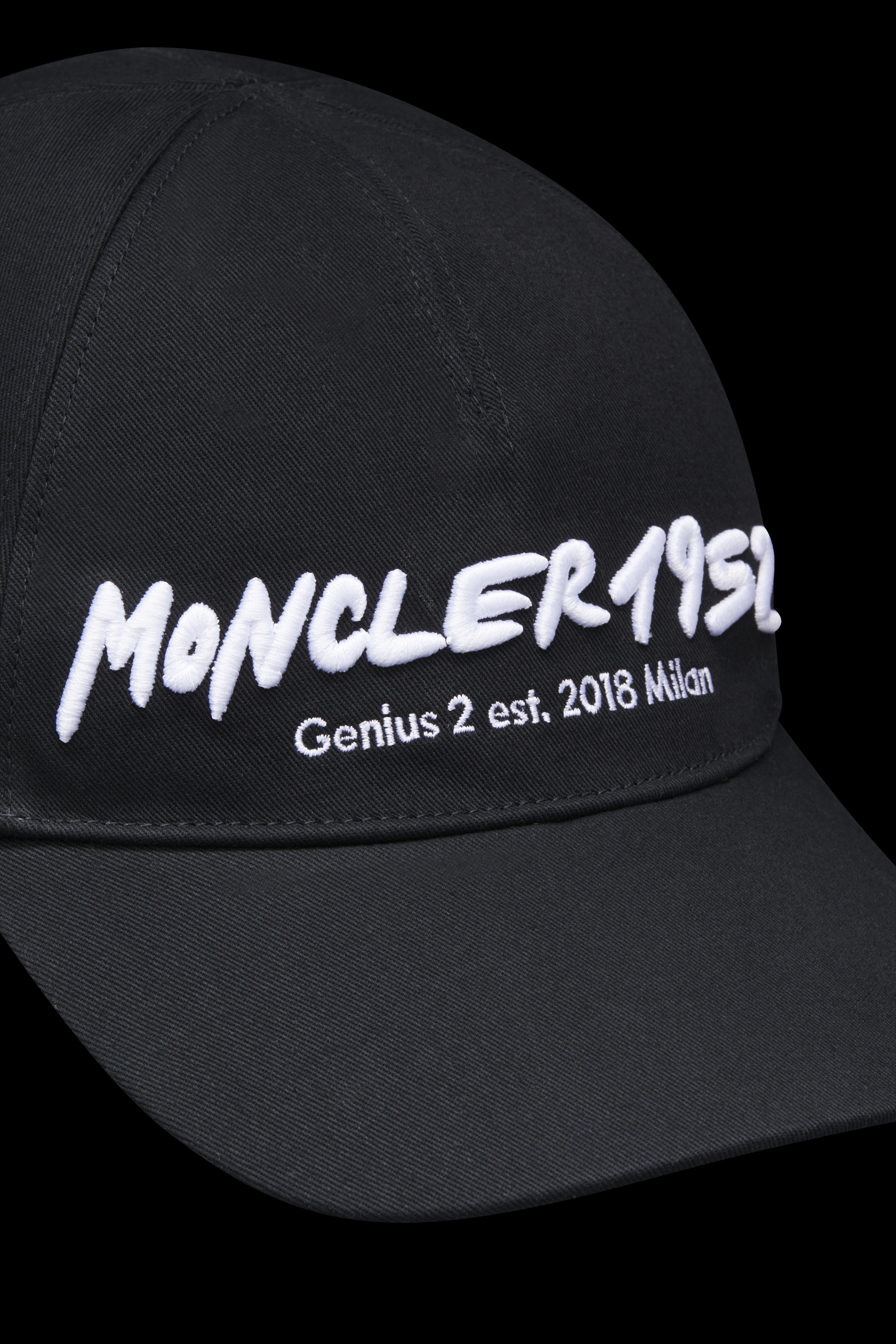 印纹棒球帽黑色– 帽子和贝雷帽– 男装| Moncler 盟可睐