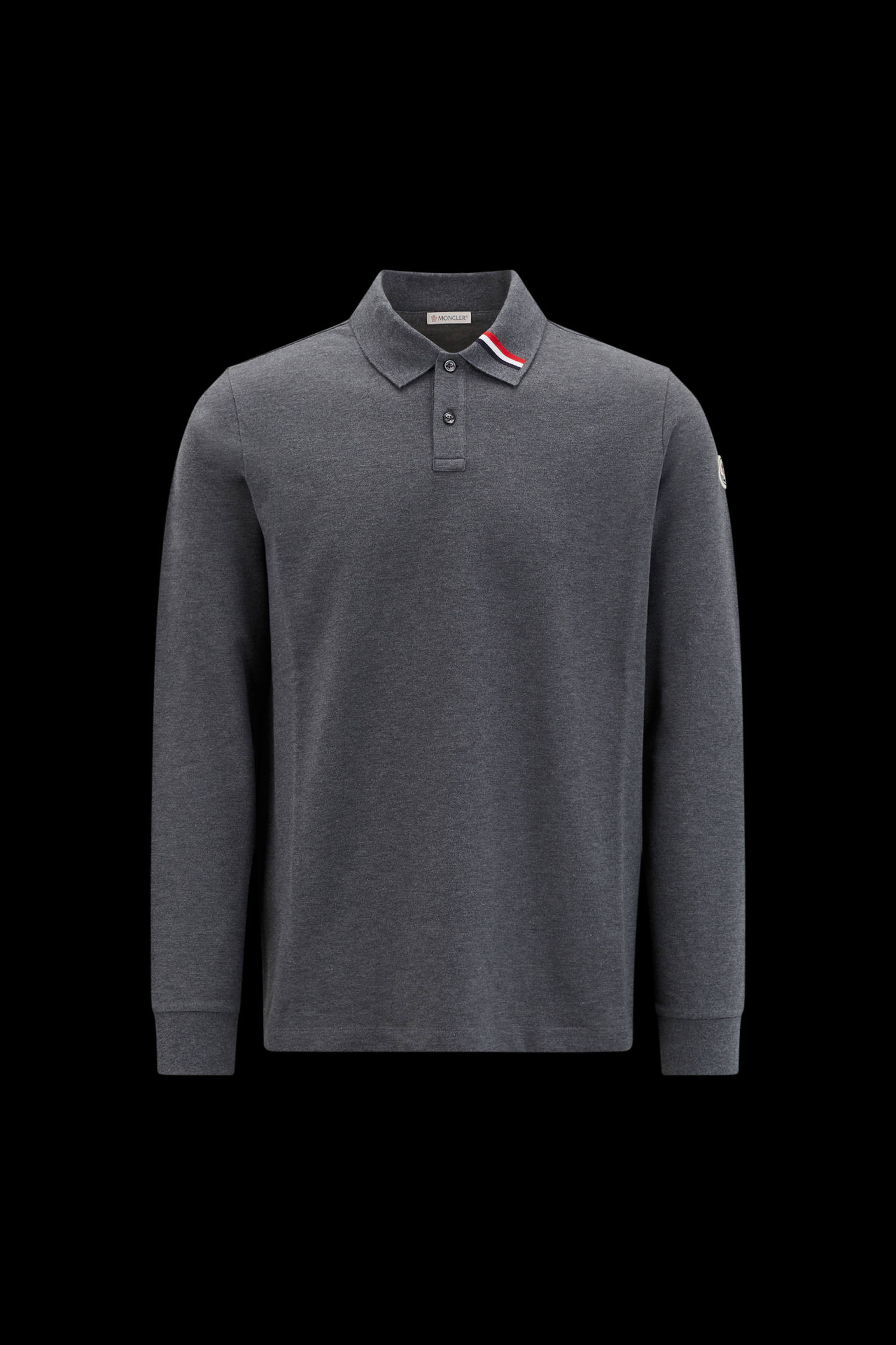 男士长袖polo衫 灰色 – polo衫和t恤 – 男装 | moncler 盟可睐