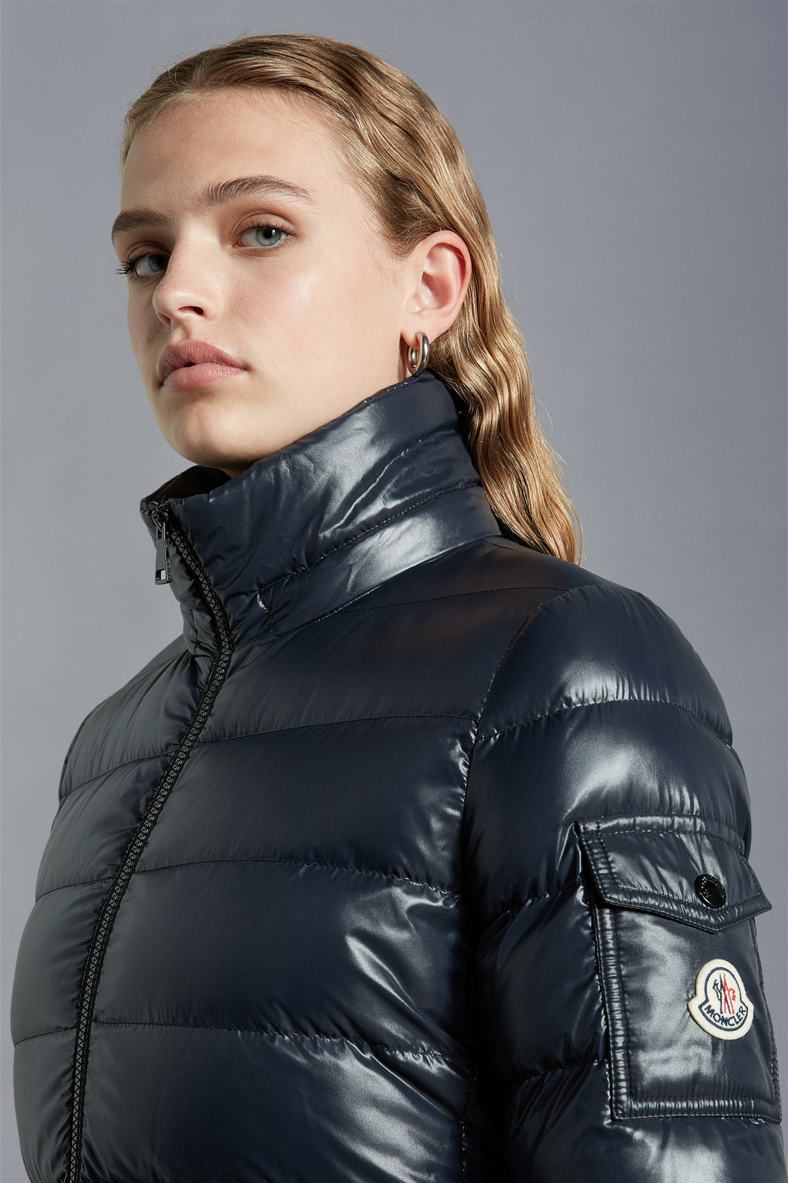 moka长款女士羽绒服夹克外套 午夜蓝 – 长款羽绒服 – 女装