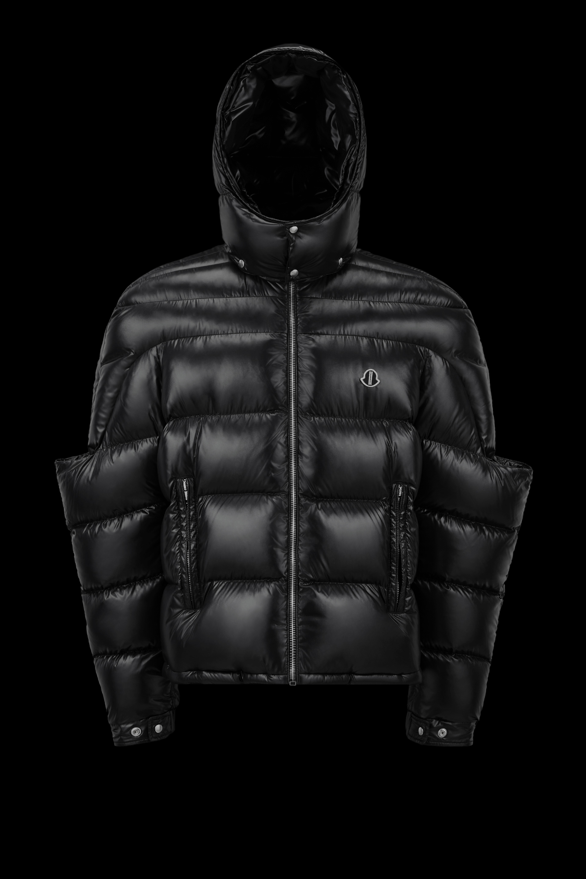 Moncler Maya 70 by Rick Owens 双面男女款特别单品黑色– 短款羽绒服 