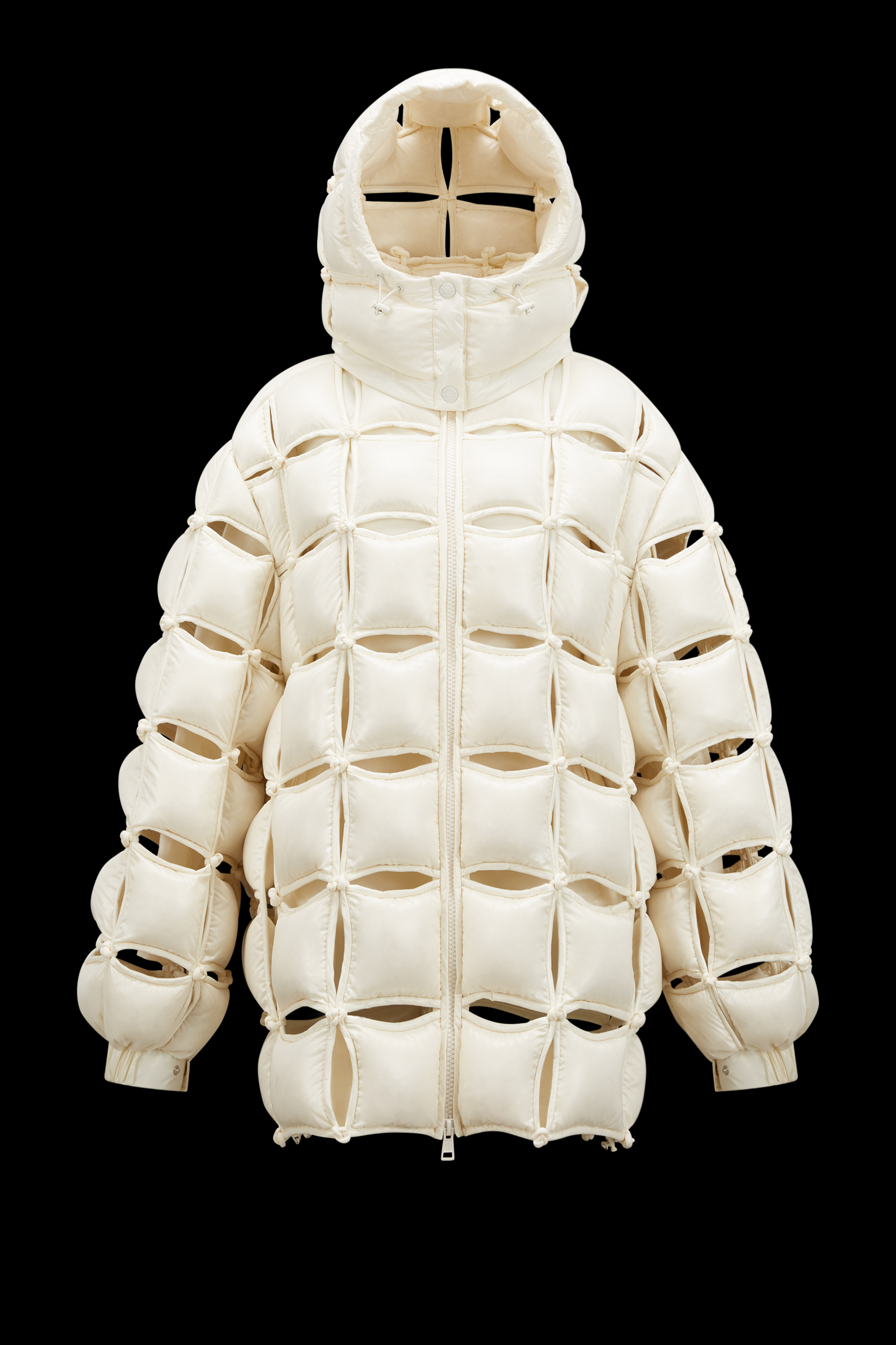 Moncler Maya 70 Pierpaolo Piccioli女士特别单品白色– 短款羽绒服 