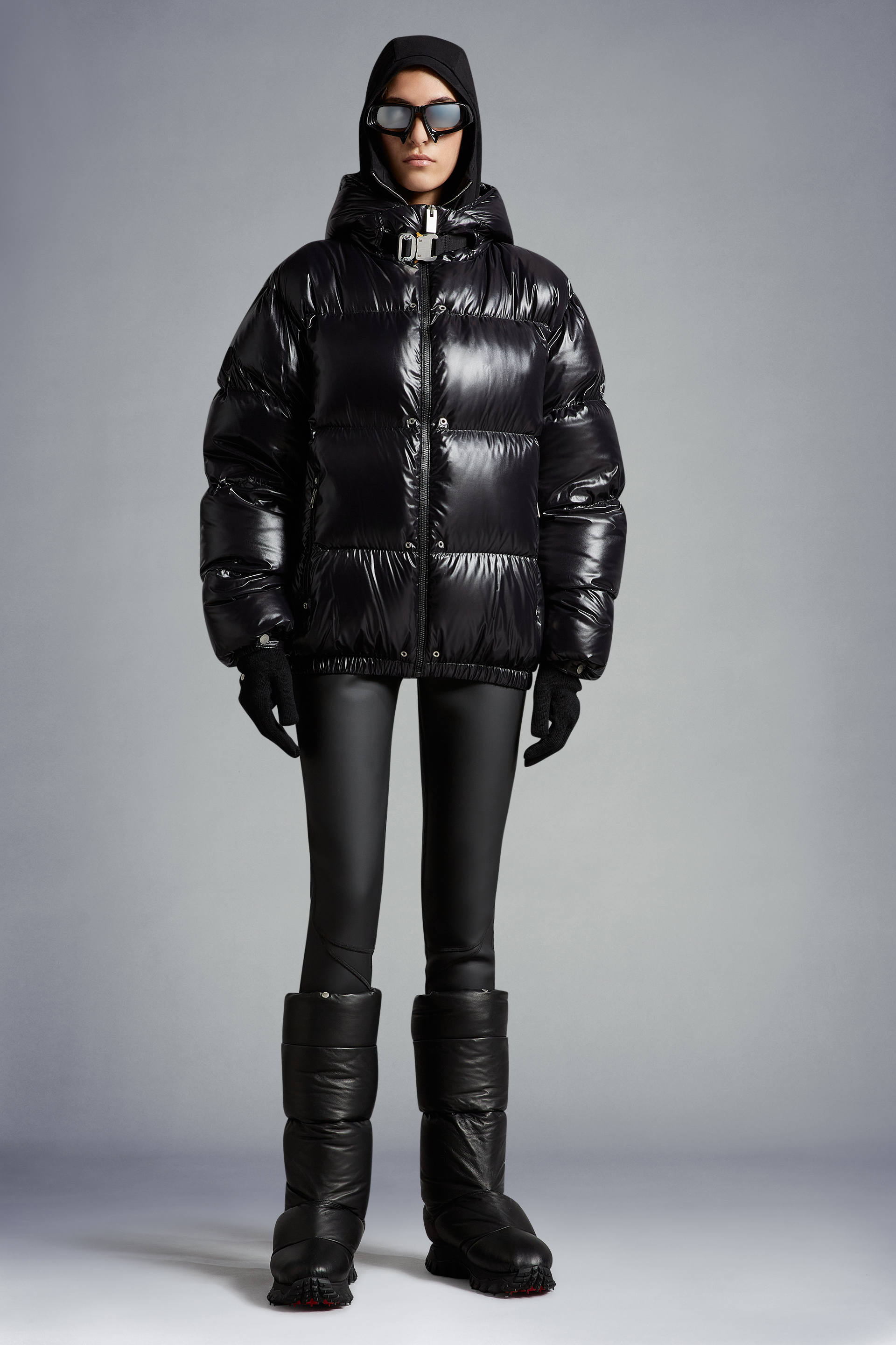 Almondis男女款冬季短款羽绒服夹克外套黑色– 6 Moncler 1017 Alyx 9Sm