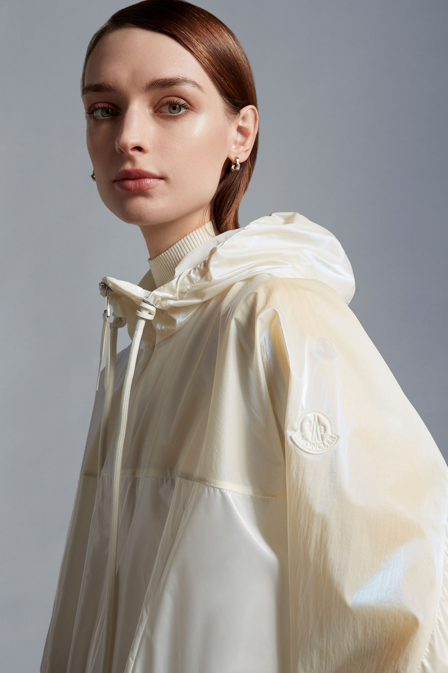 partie女士连帽夹克外套 本白色 – 薄款外套和风衣 – 女装