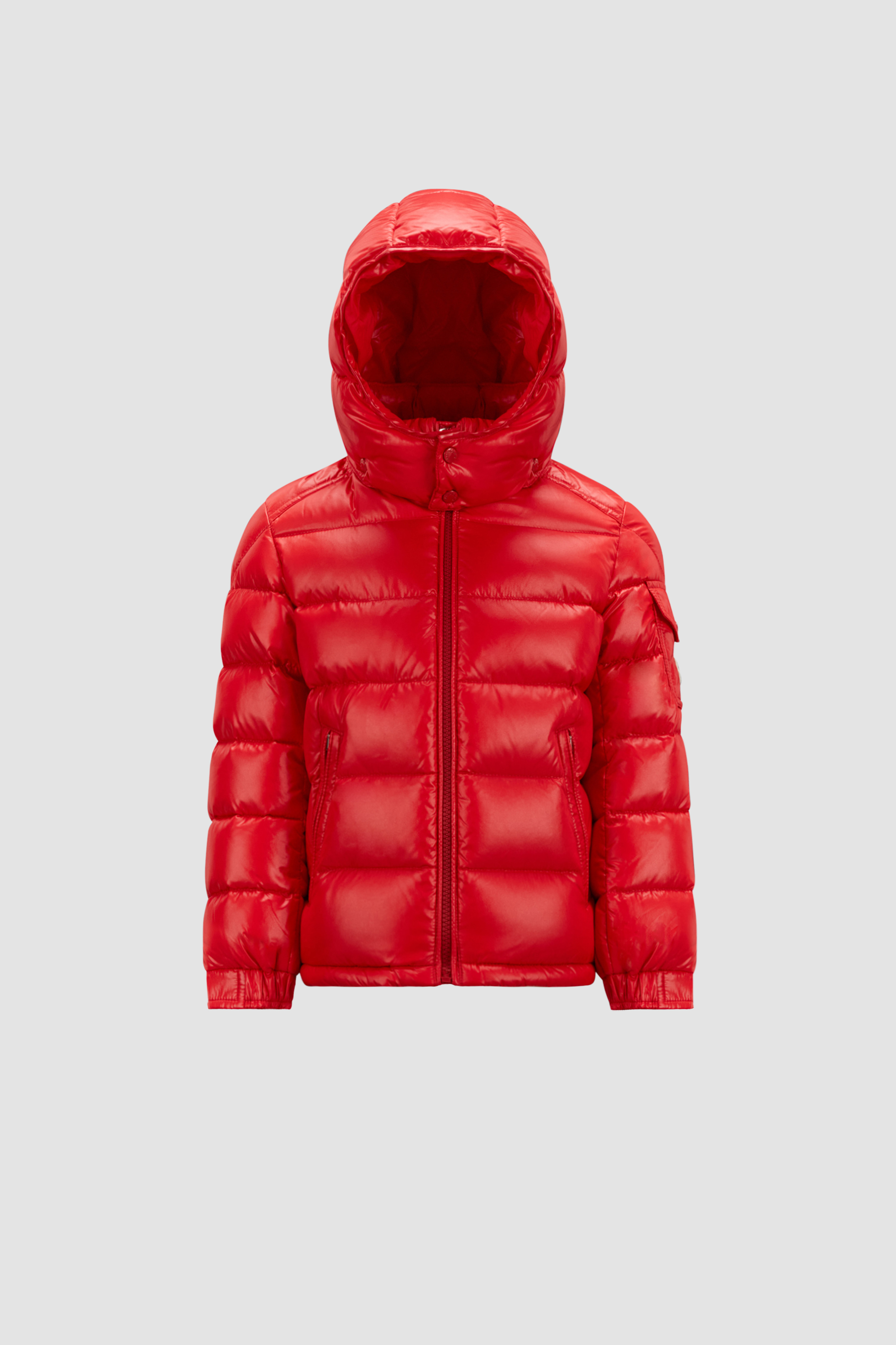 New Moncler Maya儿童羽绒服夹克外套猩红色– 羽绒服和马甲– 男童