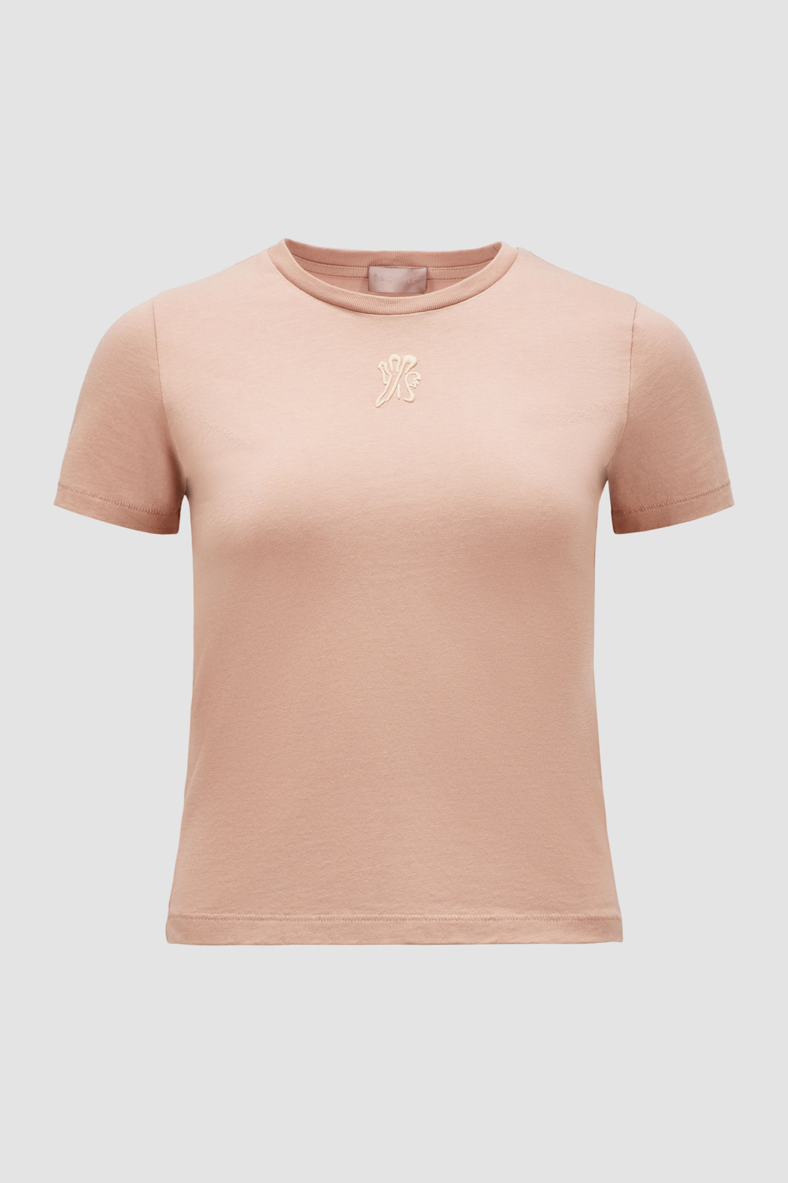 女士刺绣标识t恤 浅粉色 – 上衣和t恤 – 女装 | moncler 盟可睐