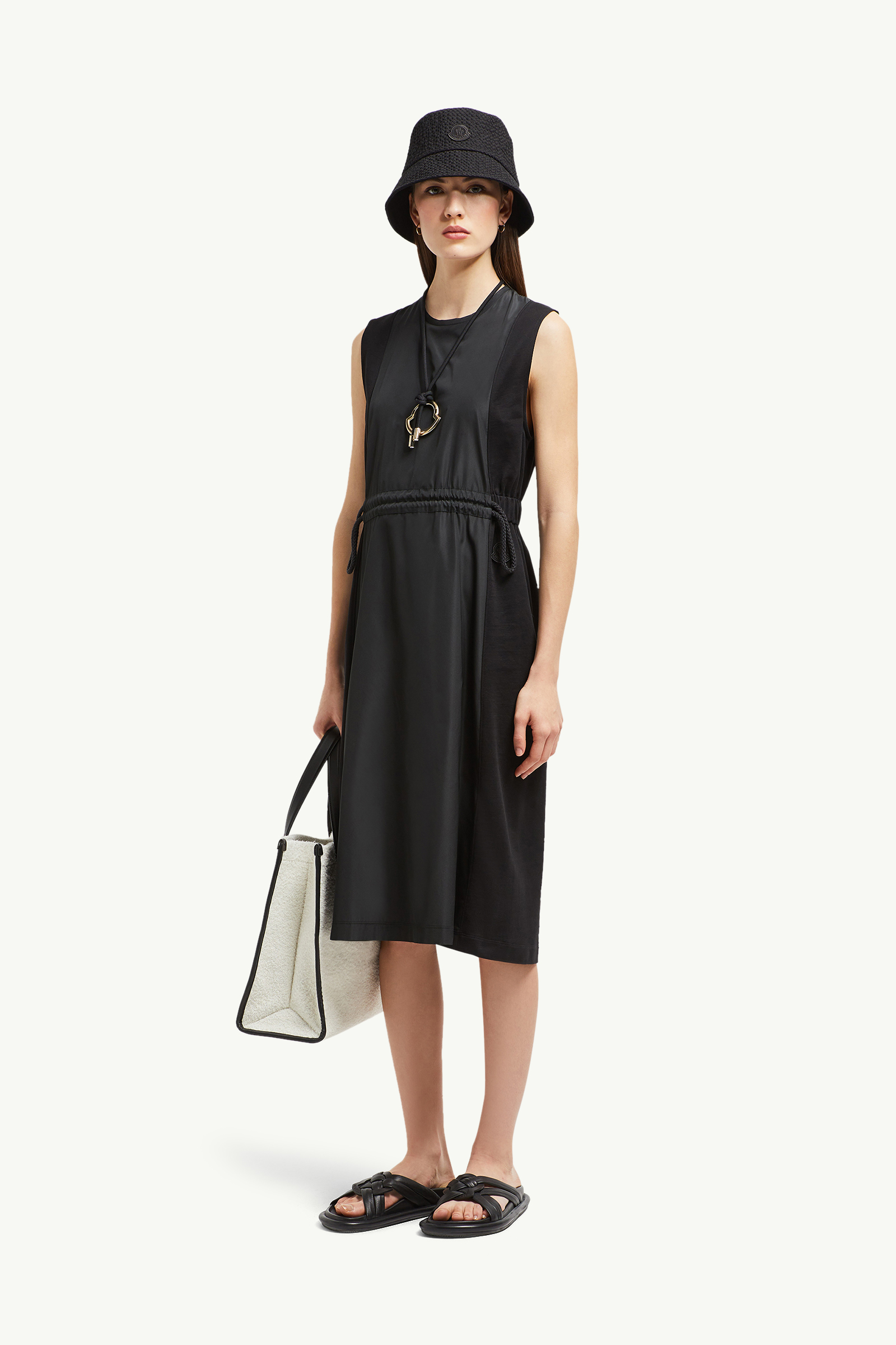 【MONCLER】COTTON KNEE-LENGTH DRESS コットン ひざ丈 ドレス 连衣裙- 女装- 女士成衣| Moncler 盟可睐